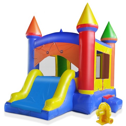 Commercial bounce store house with slide