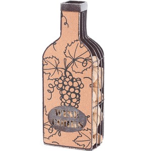 Vintiquewise Vintage Metal Bottle Shaped Wine Cork Holder - 1 of 4