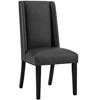 Modway Baron Dining Chair Vinyl Set of 2 - Black - 2 of 4