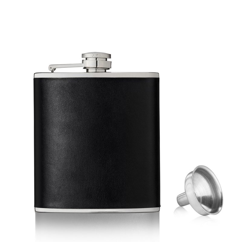 True Stainless Steel Flask  with Funnel, 1 of 8