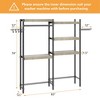 Double Row Over Washer and Dryer Storage Shelves, 5-Tier Laundry Room Organization and Storage Shelves, with Adjustable Height - 2 of 4