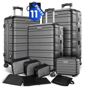 Coolife Hardshell Luggage, Lightweight Durable ABS Suitcase with Double Spinner Wheels, TSA Lock, 20-Inch Travel Carry-On Luggage - 1 of 4