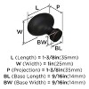 Amerock Vaile 1-3/8 inch (35mm) Length Oil-Rubbed Bronze Cabinet Knob - 10 Pack - 3 of 4