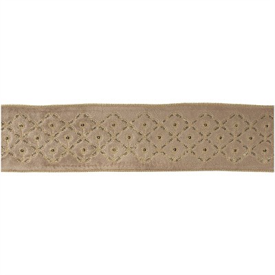 Brown Wired Ribbon 4" x 5 Yds.