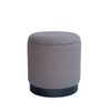Carolina Chair  Table Handwoven Hephaestus Silver Boucle Storage Ottoman - 3 of 4