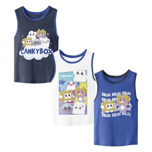 LankyBox Favorite Characters Value 3-Pack of Youth Boy's Sleeveless Muscle Shirts - 1 of 4