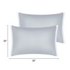Unique Bargains Envelope Closure Cooling Soft Satin Polyester Pillowcases Queen 20"x30" 2 Pcs - 4 of 4