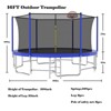 VisioGear Trampoline with Safety Enclosure Net, Trampoline with Basketball Hoop, Blue, 192"*192"*107.87" - 2 of 4