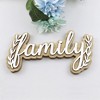 Wooden Home Family Decorative Sign, English Letter Hanging Sign Ornament House Sign Plaque for Wedding Christmas Birthday Gift ，Family - 3 of 4