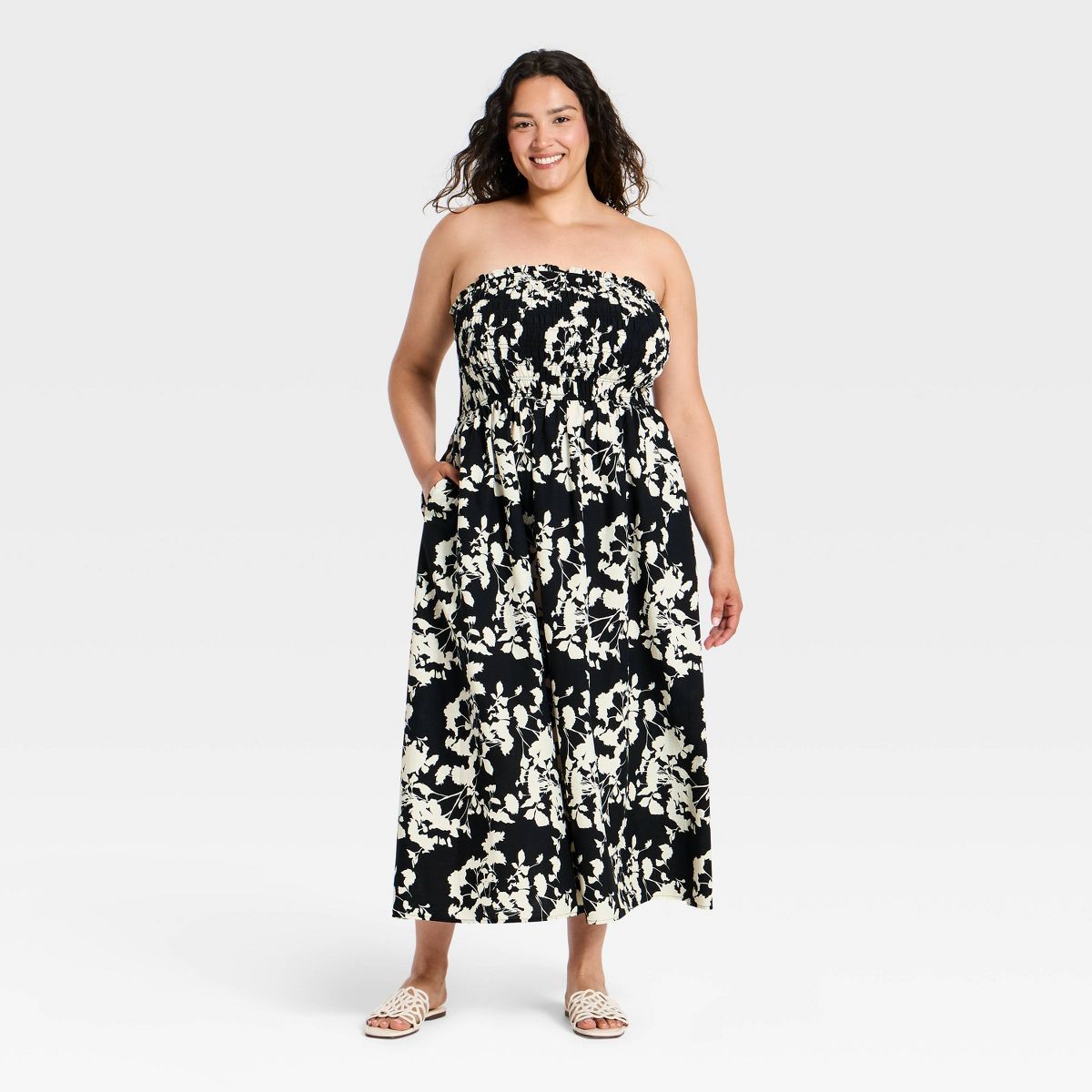Women's Smocked Maxi Dress - A New Day™ - thumbnail 4