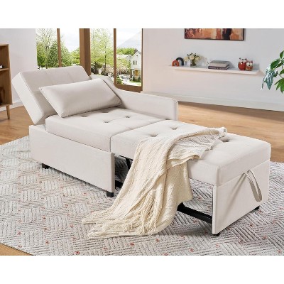AMERLIFE 3-in-1 Sleeper Sofa Chair with Adjustable Backrest, Foldable Loveseat, Recliner