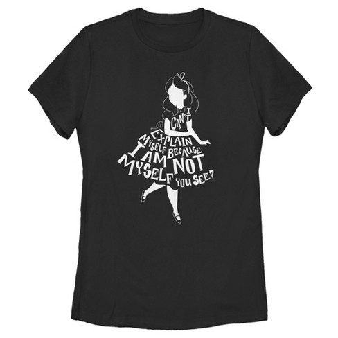 Women's Alice in Wonderland I Am Not Myself Silhouette T-Shirt - image 1 of 4