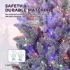 Snow Flocked Pencil Christmas Tree – Slim Artificial Xmas Tree with Sturdy Metal Stand - 4 of 4