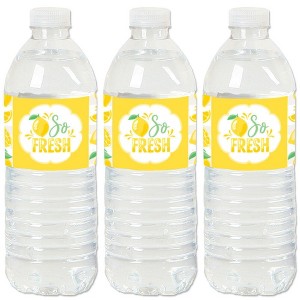 Big Dot of Happiness So Fresh - Lemon - Citrus Lemonade Party Water Bottle Sticker Labels - Set of 20 - 1 of 4