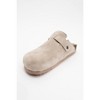 Gons - Beige Suede Leather Clogs (Women) beige 9.5 Forever & Always Shoes - 3 of 3