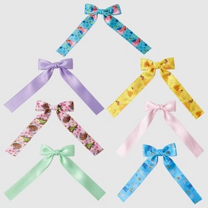 Girls' Disney Princess 7pk Satin Bows - 1 of 2