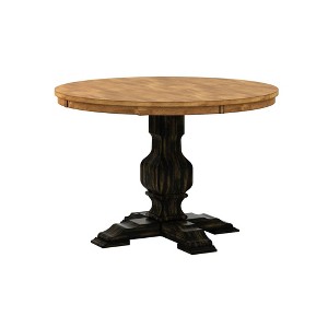 Delaney Two Toned Round Solid Wood Top Dining Table - Inspire Q - 1 of 2