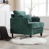 Lyngins Modern Accent Chair Lounge Chair for Living Room, Tufted  Club Chair, Chenille Fabric Armchair, Solid Wood Frame, Easy Clean Sofa Chair - 3 of 4