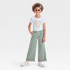Girls' Mid-Rise Pull-On Wide Leg Denim Pants - Cat & Jack™ - 3 of 3