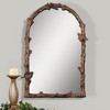 Uttermost Paza Antique Gold Arch Mirror, Distressed Leaf Finish with Gray Glaze, 36.75" H × 26.75" W - 2 of 3