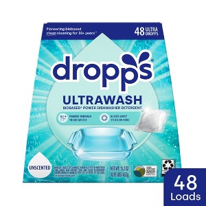 Dropps Dish UltraWash Biobased Detergent Pods - Unscented - 48ct - 1 of 4