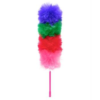 Douhoow Rainbow Feather Duster Anti Static Ultrafine Duster Handle