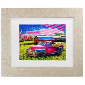Trademark Fine Art - Celebrate Life Gallery American Country Truck Matted Framed Art - 1 of 4