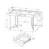 Monarch Specialties Computer Desk Home Office Laptop Storage Drawers 48InchL Work Metal Laminate Brown Black Contemporary Modern - 4 of 4
