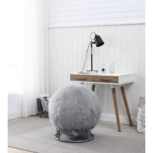 J&V TEXTILES Posture Fuzzy Exercise Yoga Ball Chair Set - 1 of 4