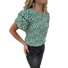 Women's Abstract Print Flutter Sleeve Top - First Love - 2 of 3
