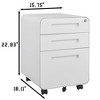 YONWAY 3 Drawer File Cabinet with Lock,Mobile Storage Cabinet,with Anti-tilt Wheels,for Legal/Letter/A4/F4 Size,for Home Office and School - 3 of 4