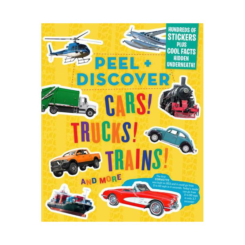 Peel + Discover: Cars! Trucks! Trains! and More - by  Workman Publishing (Paperback), 1 of 2