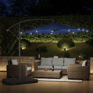 WestinTrends 10 Ft Outdoor Patio Solar LED Cantilever Umbrella - 1 of 3