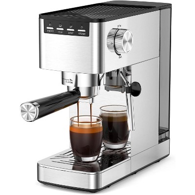 R.W.FLAME 15Bar Espresso Machine with Milk Frother, Compact, Detachable Water Tank, Ideal for Home Lattes & Cappuccinos