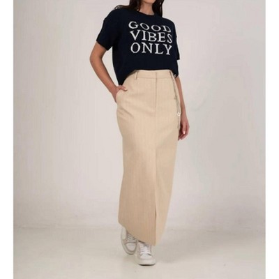 Women's Beige Stara Skirt - MAXMILA M