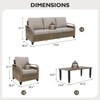 EAGLE PEAK Wicker Outdoor Patio Conversation Set - 3 of 4
