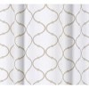 Kate Aurora Set of 2 Modern Elements Quatrefoil Lattice Poly Cotton Grommet Top Curtain Panels - 3 of 3