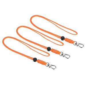 Unique Bargains Braided Wrist Polyester Wallets ID Card Lanyard with Hook 3 Pcs - 1 of 4