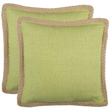 Sweet Sorona Pillow (Set of 2) - Green - 18" x 18" - Safavieh .