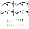 Lumi Home Furnishings 4pk 6.7" Steel Double Curtain Rod Bracket Oil Rubbed Bronze - 4 of 4