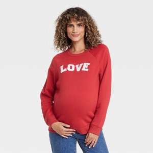 Graphic Maternity Sweatshirt - Isabel Maternity by Ingrid & Isabel™ Red - 1 of 3