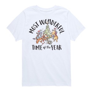 Boys' - Winnie the Pooh - Christmas Most Wonderful Time of the Year Short Sleeve Graphic T-Shirt - 1 of 4