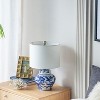 KTMBDW Chinoiserie Classic LED Table Lamp, Ceramic Vase Bedside Lamp for Bedroom, Living Room, Office, Blue & White - 2 of 4