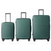 INFURNIC Bag And Luggage Sets 3 Piece Hard Shell Suitcase Set, Lightweight Suitcase with Wheels for Travel Business, Green, 20.67"*11.61"*29.92" - 2 of 4
