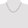 Black Bow Jewelry 4.5mm Sterling Silver Flat Figaro Chain Necklace - 2 of 4