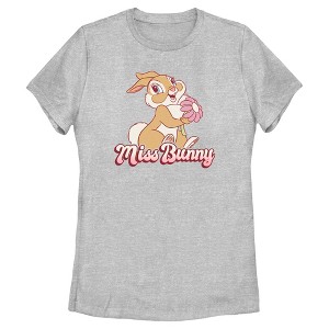 Women's Bambi Valentine's Day Thumper Miss Bunny T-Shirt - 1 of 4