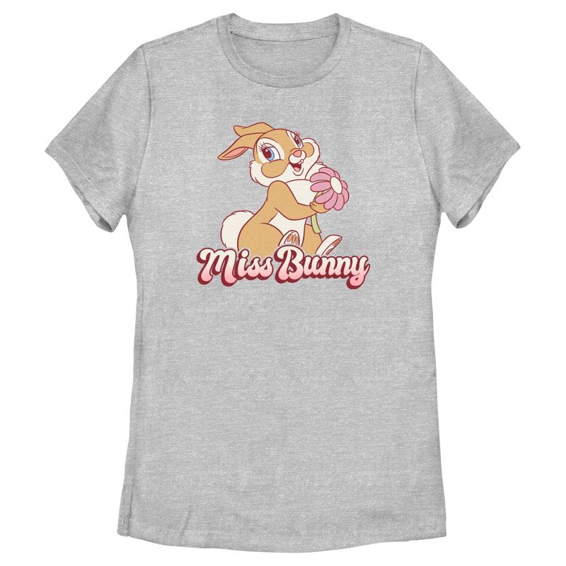 Women's Bambi Valentine's Day Thumper Miss Bunny T-Shirt, 1 of 5
