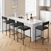 Bar Stools Set of 2, Kitchen Bar Stools with Footrest, 25.5 Inches Upholstered Bar Chairs with Back - 4 of 4