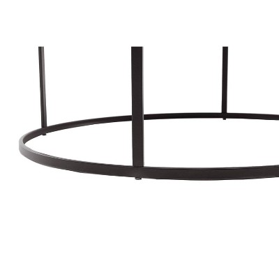 Robertson Transitional Round Black Metal Coffee Table
