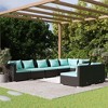 vidaXL Garden Lounge Set Black PE Rattan Large Modular - 2 of 4